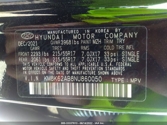 Photo 8 VIN: KM8K62AB8NU860050 - HYUNDAI KONA 