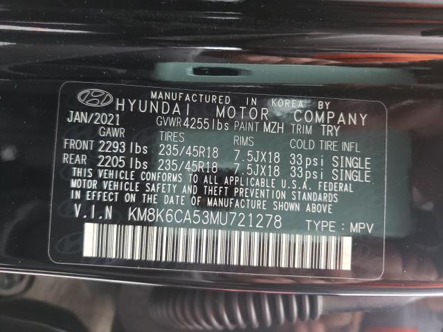 Photo 9 VIN: KM8K6CA53MU721278 - HYUNDAI KONA ULTIM 