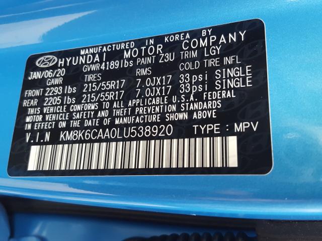 Photo 9 VIN: KM8K6CAA0LU538920 - HYUNDAI KONA SE 