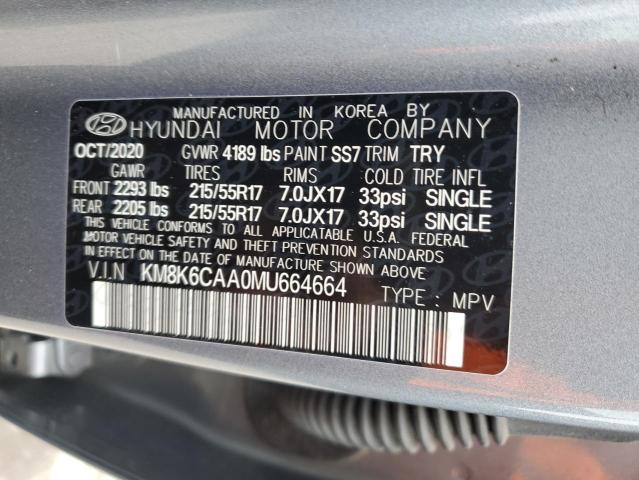 Photo 12 VIN: KM8K6CAA0MU664664 - HYUNDAI KONA SEL P 