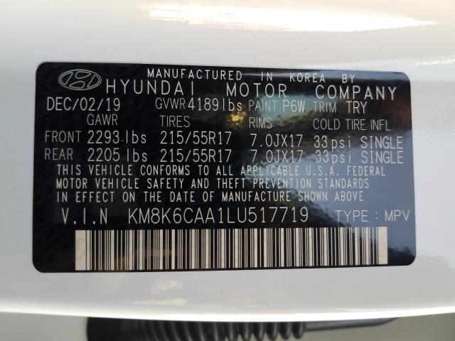 Photo 9 VIN: KM8K6CAA1LU517719 - HYUNDAI KONA SEL P 