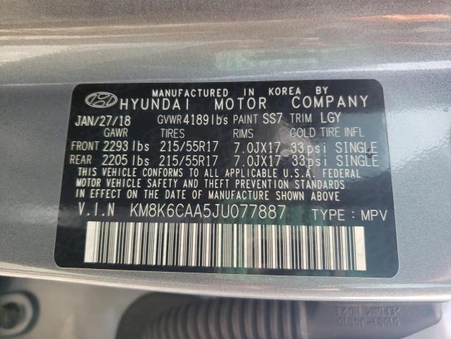 Photo 12 VIN: KM8K6CAA5JU077887 - HYUNDAI KONA SEL 