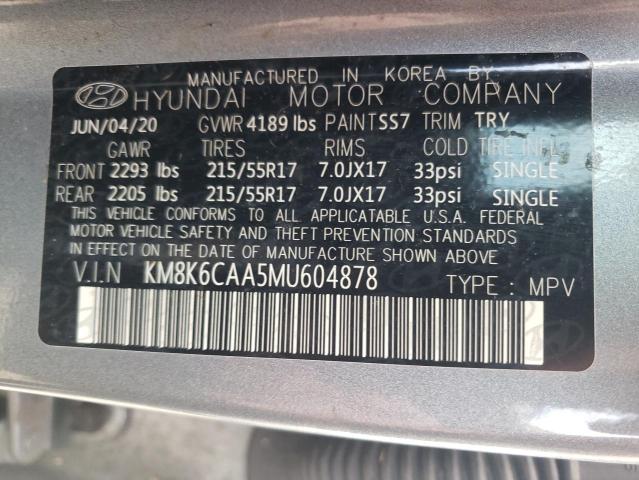 Photo 9 VIN: KM8K6CAA5MU604878 - HYUNDAI KONA SEL P 