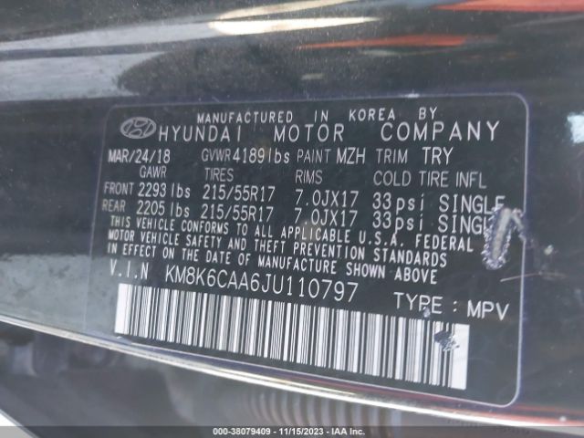 Photo 8 VIN: KM8K6CAA6JU110797 - HYUNDAI KONA 