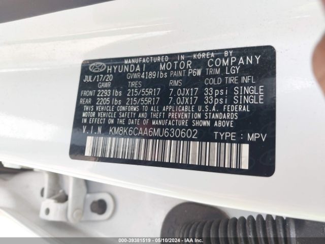 Photo 8 VIN: KM8K6CAA6MU630602 - HYUNDAI KONA 