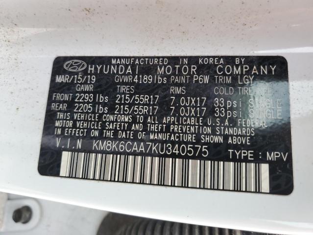 Photo 11 VIN: KM8K6CAA7KU340575 - HYUNDAI KONA SEL 