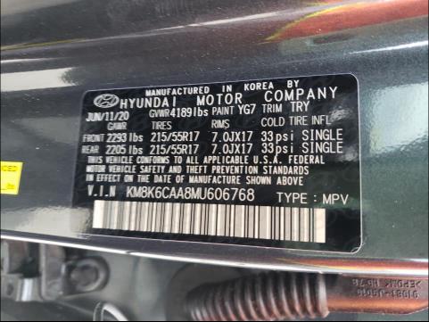 Photo 9 VIN: KM8K6CAA8MU606768 - HYUNDAI KONA 