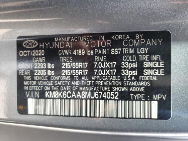 Photo 9 VIN: KM8K6CAA8MU674052 - HYUNDAI KONA SEL P 