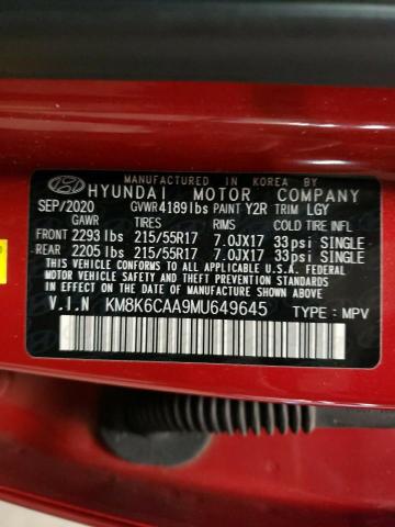 Photo 12 VIN: KM8K6CAA9MU649645 - HYUNDAI KONA 