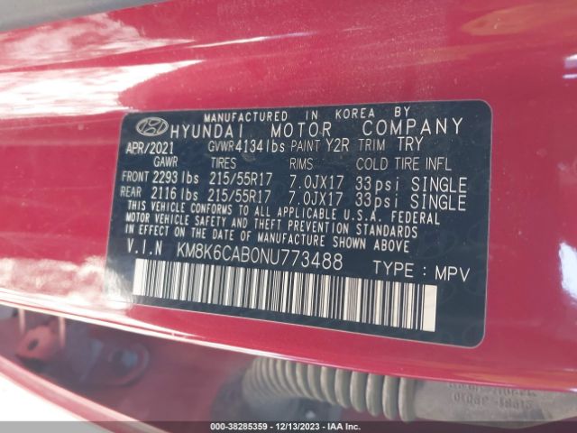 Photo 8 VIN: KM8K6CAB0NU773488 - HYUNDAI KONA 