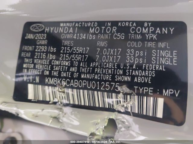 Photo 8 VIN: KM8K6CAB0PU012575 - HYUNDAI KONA 