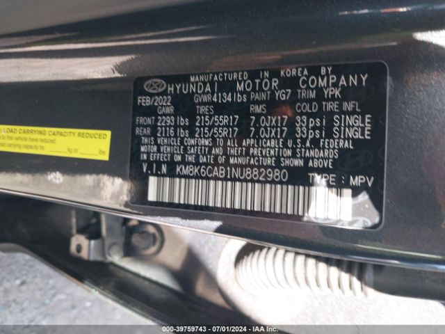 Photo 8 VIN: KM8K6CAB1NU882980 - HYUNDAI KONA 