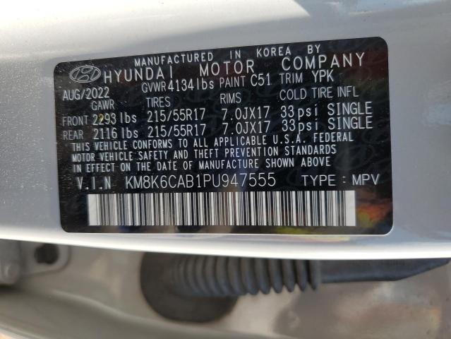 Photo 11 VIN: KM8K6CAB1PU947555 - HYUNDAI KONA SEL 