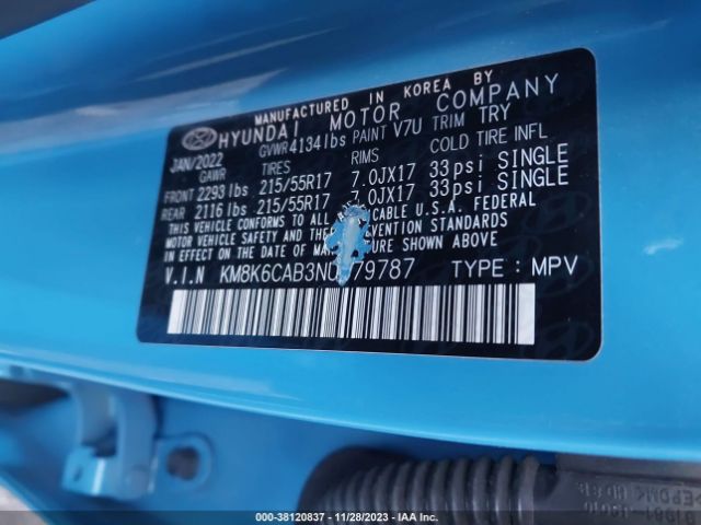 Photo 8 VIN: KM8K6CAB3NU879787 - HYUNDAI KONA 