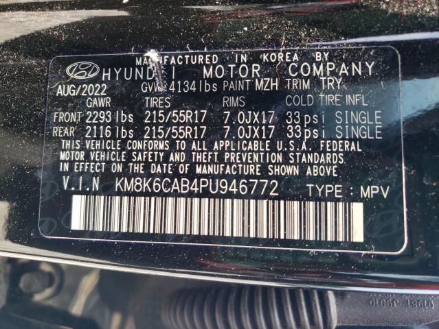 Photo 12 VIN: KM8K6CAB4PU946772 - HYUNDAI KONA SEL 