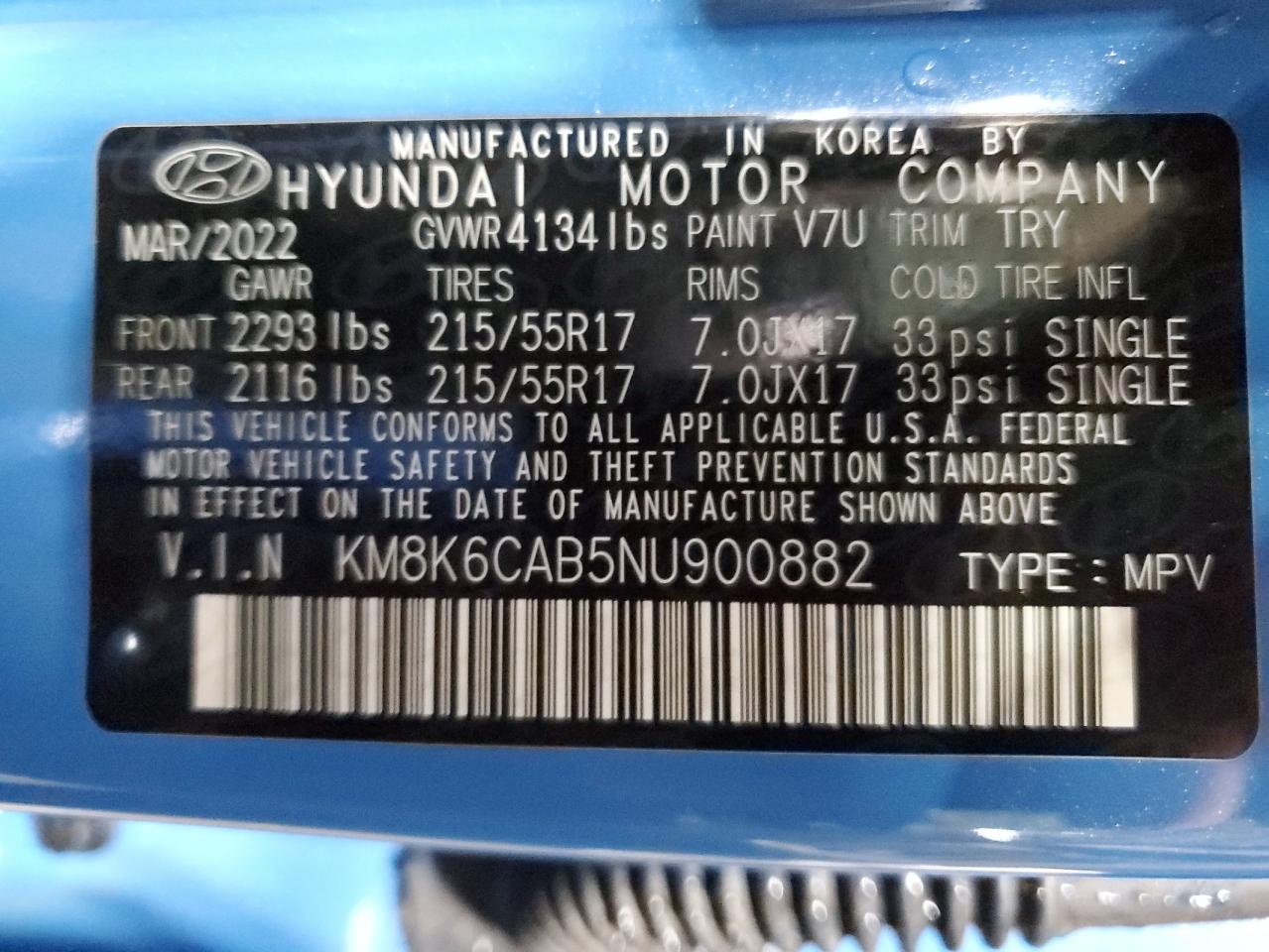 Photo 12 VIN: KM8K6CAB5NU900882 - HYUNDAI KONA 