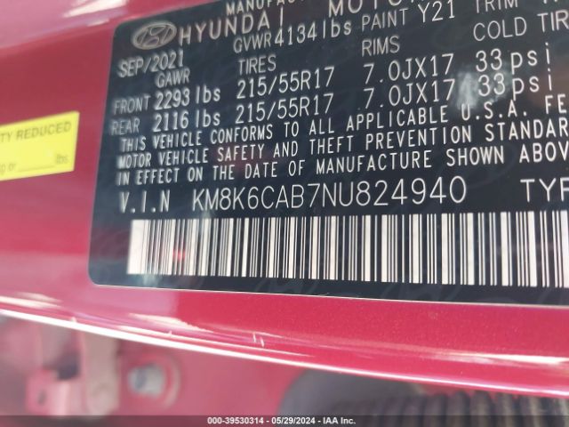 Photo 8 VIN: KM8K6CAB7NU824940 - HYUNDAI KONA 