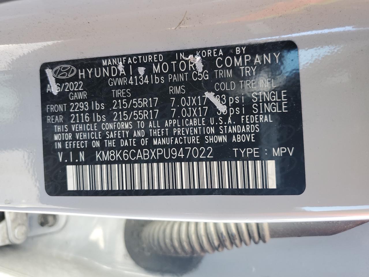 Photo 11 VIN: KM8K6CABXPU947022 - HYUNDAI KONA 