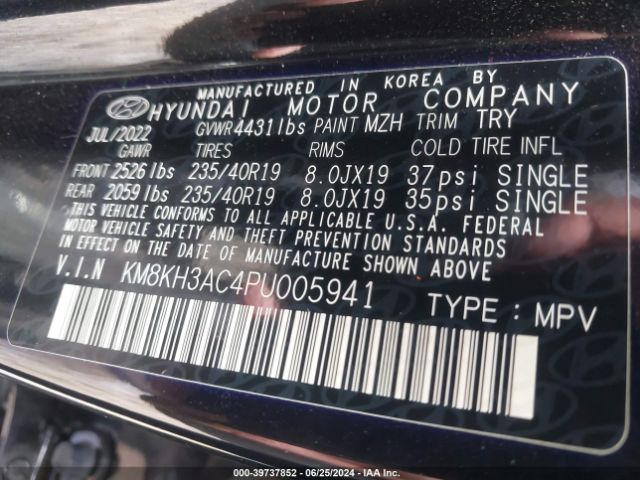 Photo 8 VIN: KM8KH3AC4PU005941 - HYUNDAI KONA N 