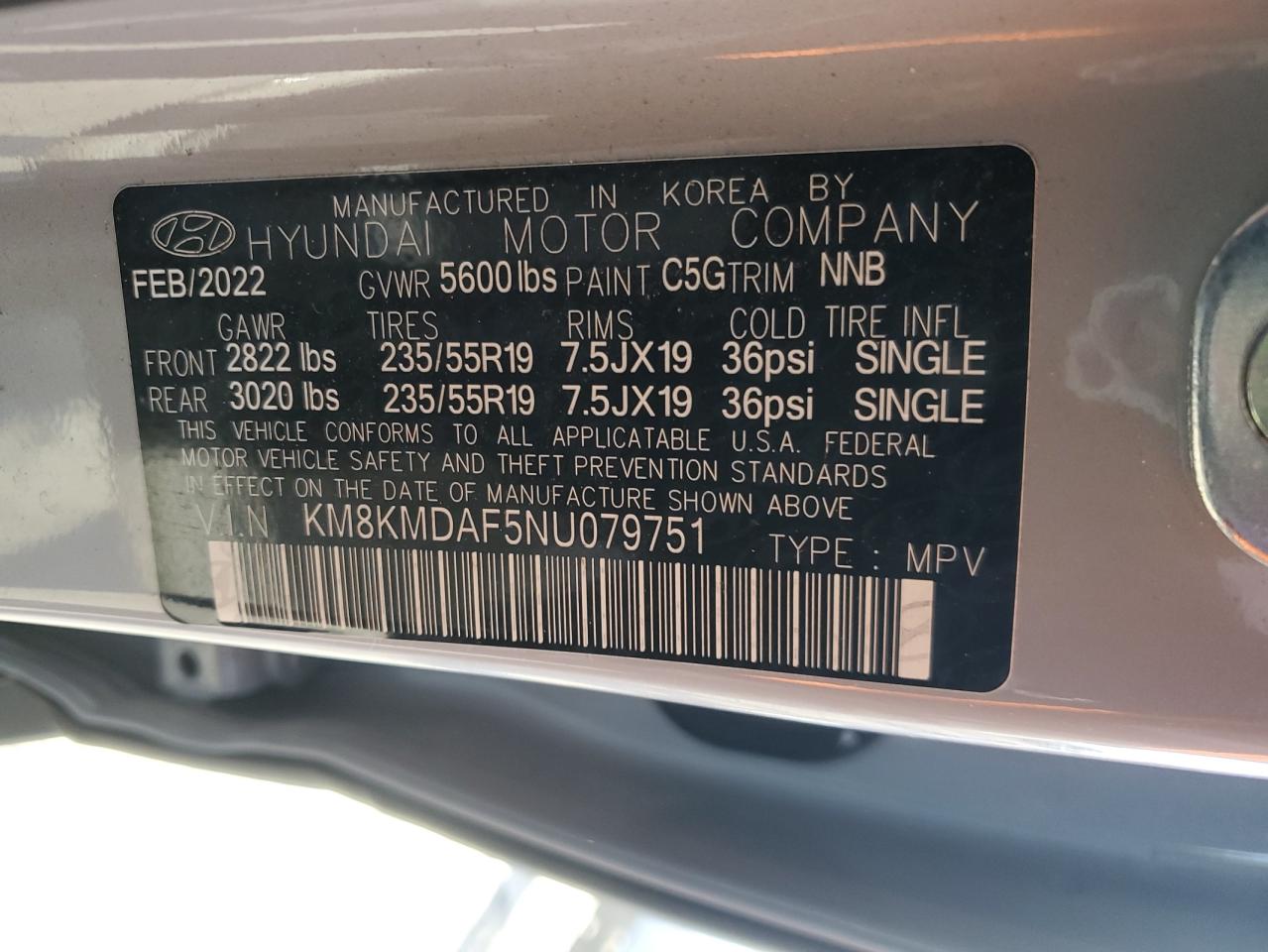 Photo 12 VIN: KM8KMDAF5NU079751 - HYUNDAI IONIQ 