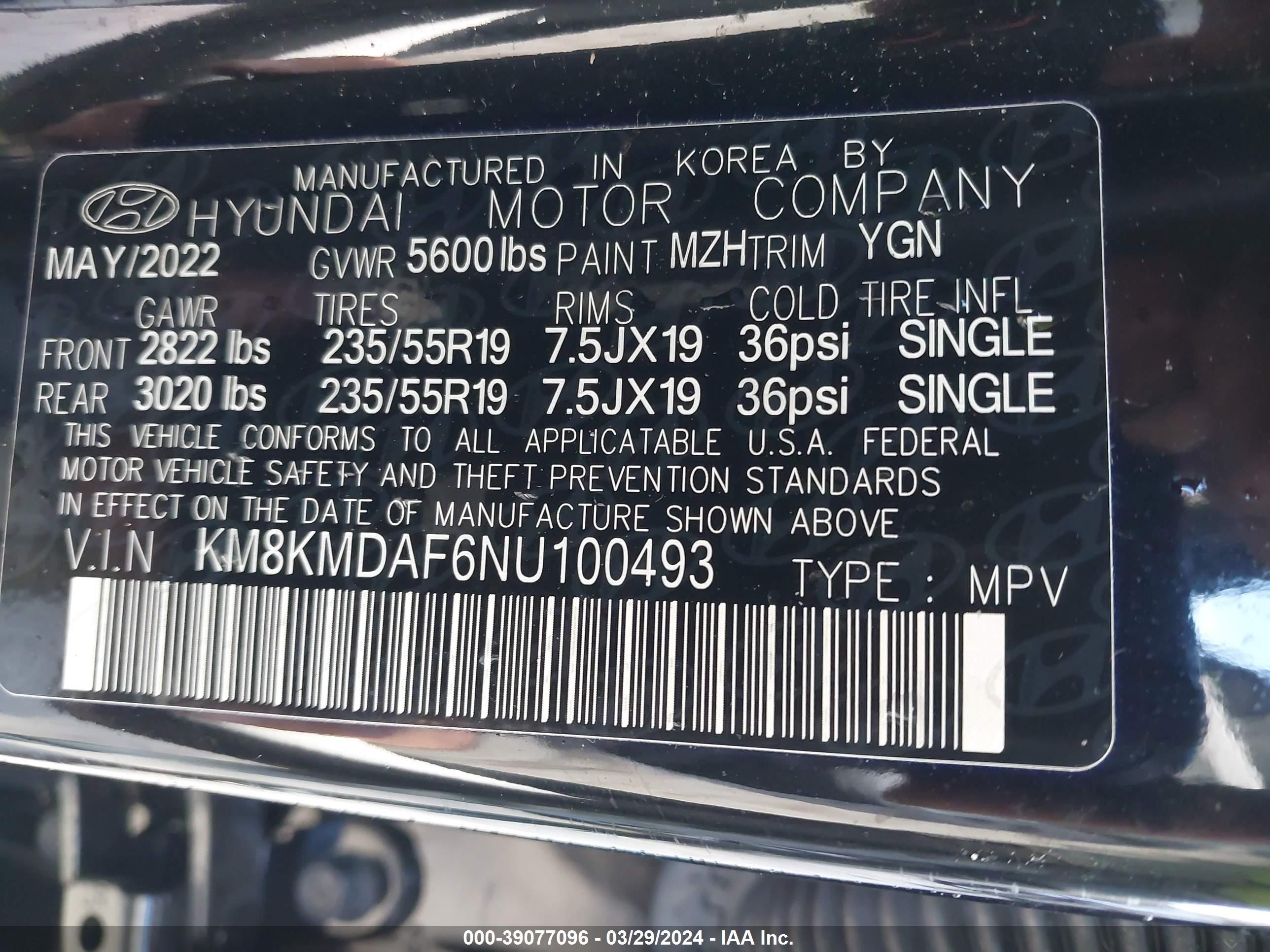 Photo 8 VIN: KM8KMDAF6NU100493 - HYUNDAI IONIQ 5 