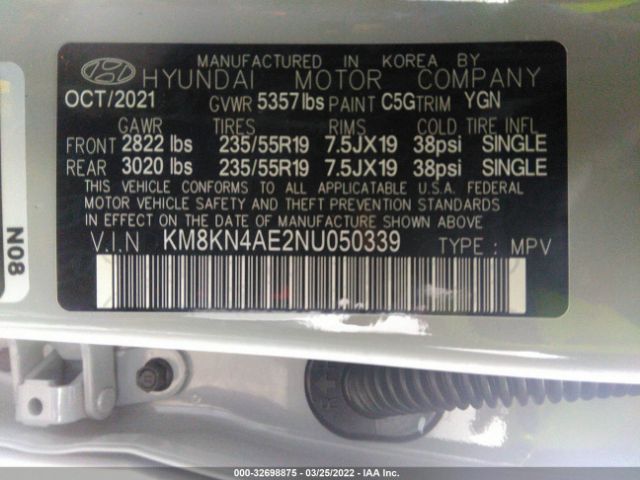 Photo 8 VIN: KM8KN4AE2NU050339 - HYUNDAI IONIQ 5 