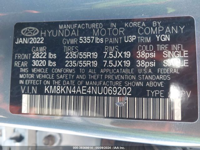 Photo 8 VIN: KM8KN4AE4NU069202 - HYUNDAI IONIQ 5 