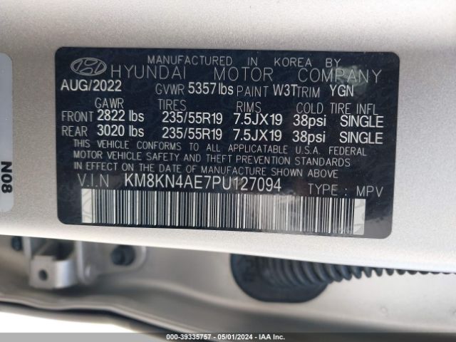 Photo 8 VIN: KM8KN4AE7PU127094 - HYUNDAI IONIQ 5 