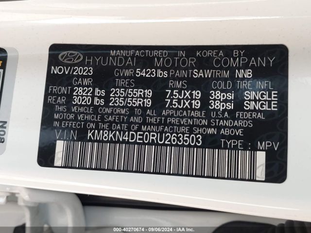 Photo 8 VIN: KM8KN4DE0RU263503 - HYUNDAI IONIQ 5 