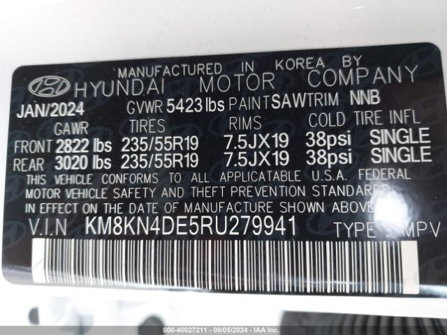 Photo 8 VIN: KM8KN4DE5RU279941 - HYUNDAI IONIQ 5 