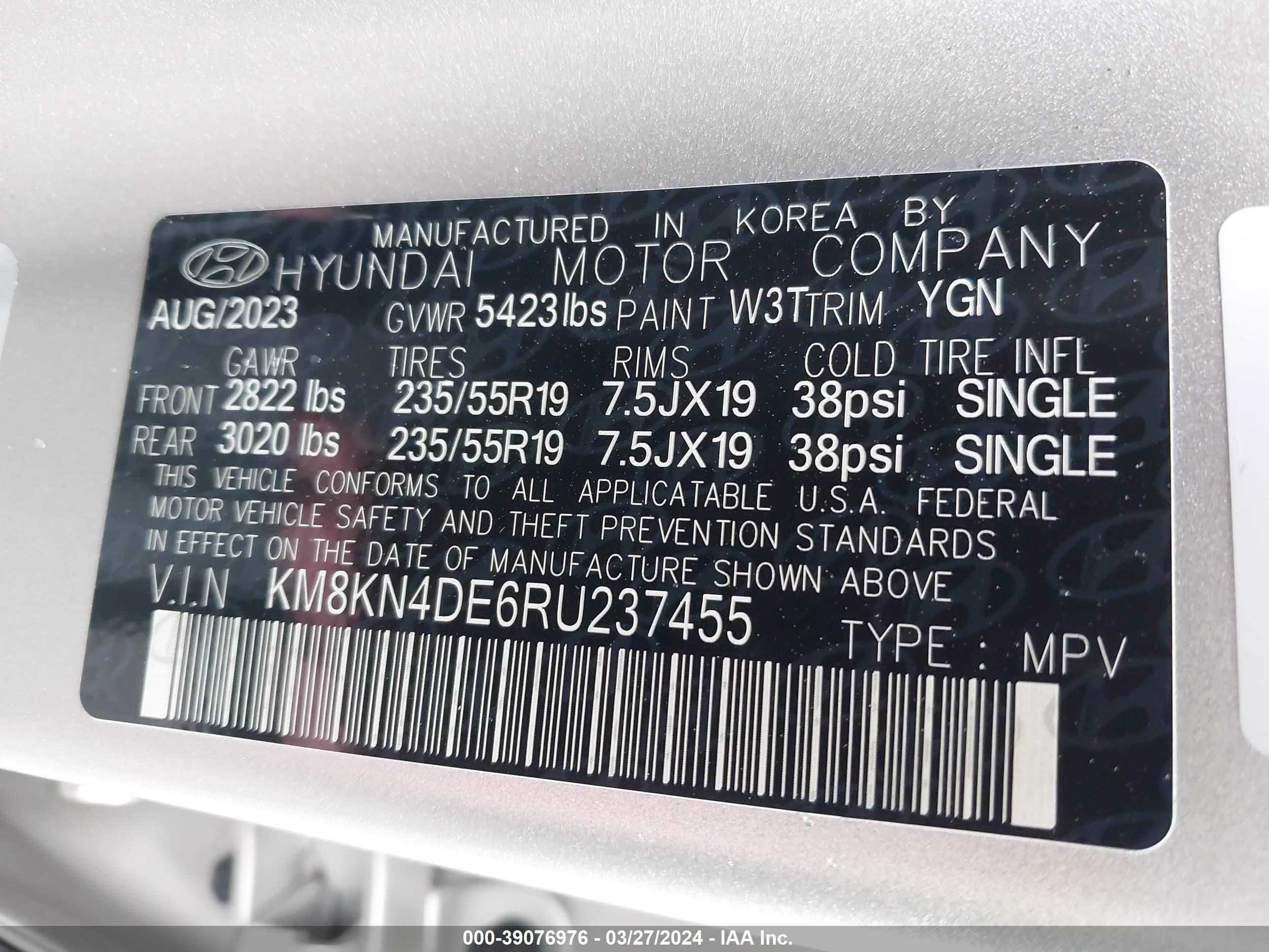 Photo 8 VIN: KM8KN4DE6RU237455 - HYUNDAI IONIQ 5 