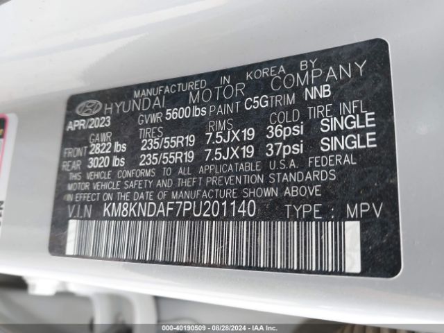 Photo 8 VIN: KM8KNDAF7PU201140 - HYUNDAI IONIQ 5 