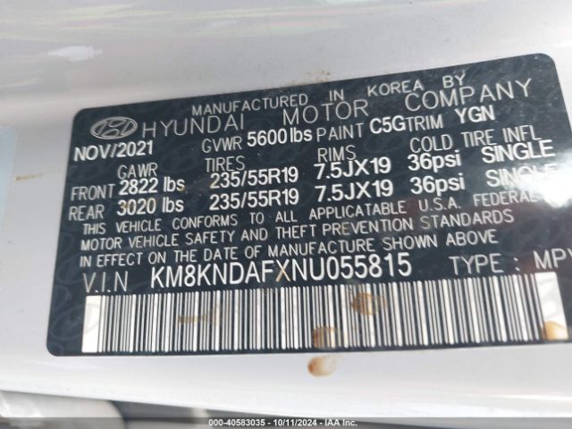 Photo 8 VIN: KM8KNDAFXNU055815 - HYUNDAI IONIQ 5 