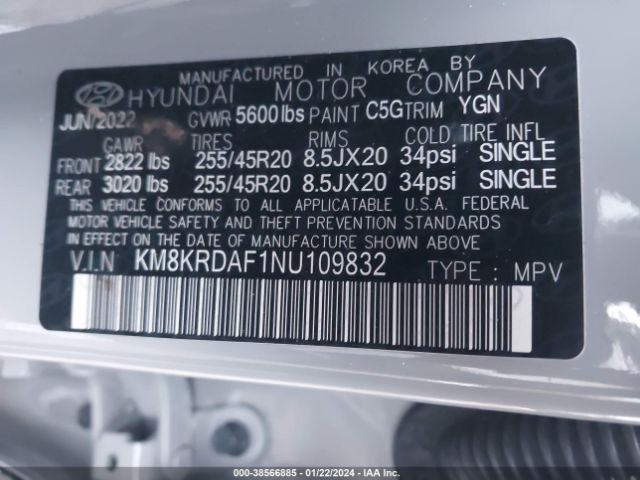 Photo 8 VIN: KM8KRDAF1NU109832 - HYUNDAI IONIQ 5 