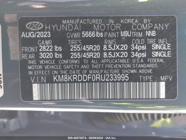 Photo 8 VIN: KM8KRDDF0RU233995 - HYUNDAI IONIQ 5 