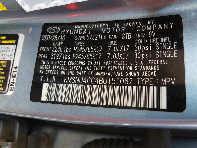 Photo 9 VIN: KM8NU4CC4BU151082 - HYUNDAI VERACRUZ G 