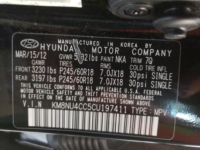 Photo 9 VIN: KM8NU4CC5CU197411 - HYUNDAI VERACRUZ G 