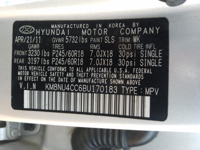 Photo 9 VIN: KM8NU4CC6BU170183 - HYUNDAI VERACRUZ G 