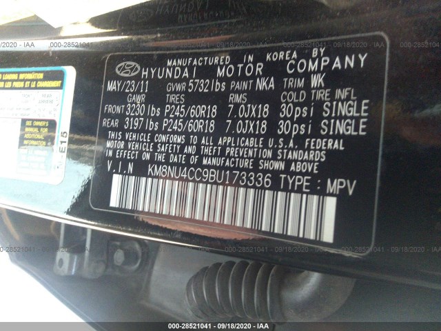 Photo 8 VIN: KM8NU4CC9BU173336 - HYUNDAI VERACRUZ 