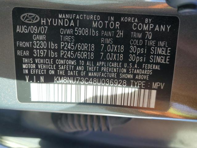 Photo 12 VIN: KM8NU73C48U036928 - HYUNDAI VERACRUZ G 