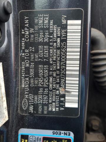 Photo 12 VIN: KM8NU73C97U005625 - HYUNDAI VERACRUZ 