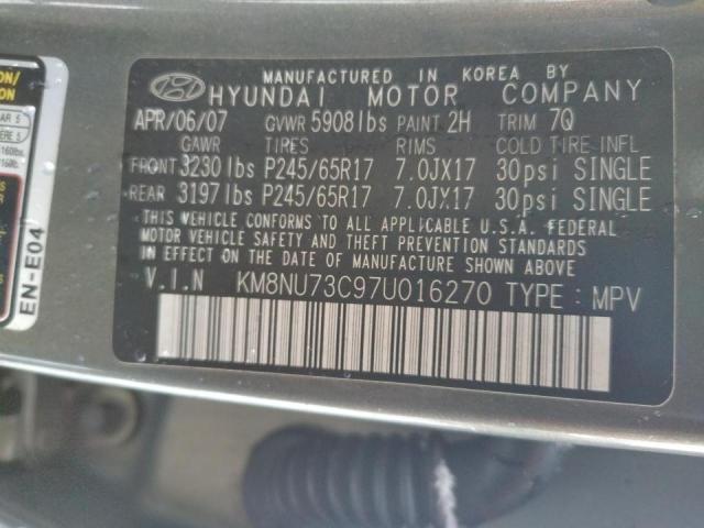 Photo 9 VIN: KM8NU73C97U016270 - HYUNDAI VERACRUZ G 