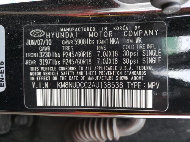 Photo 9 VIN: KM8NUDCC2AU138538 - HYUNDAI VERACRUZ G 