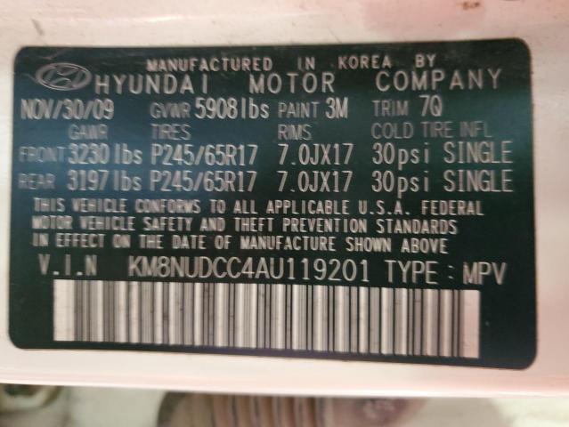 Photo 12 VIN: KM8NUDCC4AU119201 - HYUNDAI VERACRUZ G 