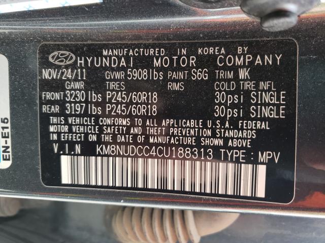 Photo 9 VIN: KM8NUDCC4CU188313 - HYUNDAI VERACRUZ G 