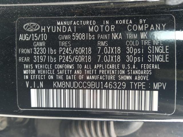 Photo 9 VIN: KM8NUDCC9BU146329 - HYUNDAI VERACRUZ G 