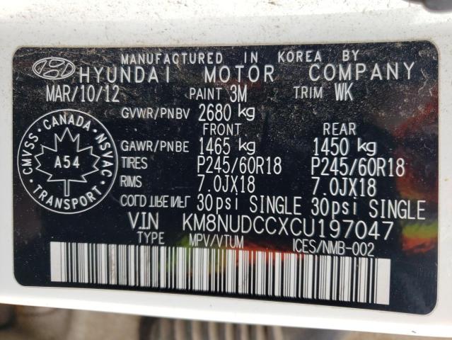 Photo 12 VIN: KM8NUDCCXCU197047 - HYUNDAI VERACRUZ G 