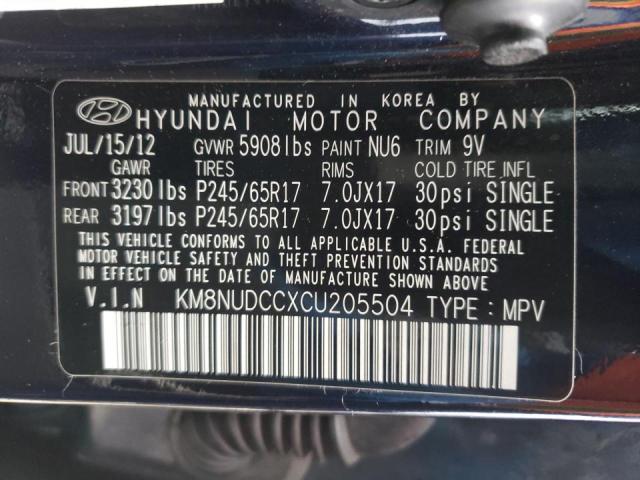 Photo 9 VIN: KM8NUDCCXCU205504 - HYUNDAI VERACRUZ G 