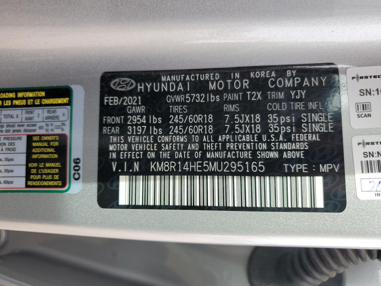 Photo 11 VIN: KM8R14HE5MU295165 - HYUNDAI PALISADE 