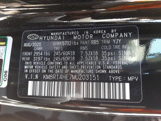 Photo 9 VIN: KM8R14HE7MU203151 - HYUNDAI PALISADE S 